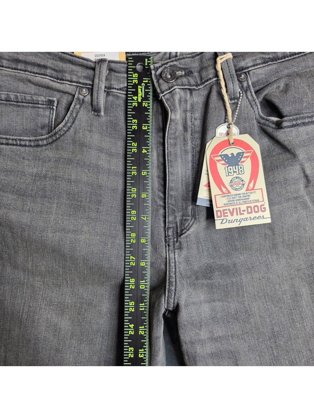 Devil-Dog Men's Gaston Slim Straight Jeans 36x32 - Picture 5 of 11
